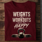Weights and Workouts Gym Premium Cotton T Shirts