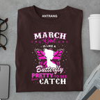 March Girl Butterfly T Shirt