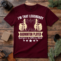Legendary Badminton Player Premium Cotton T Shirt
