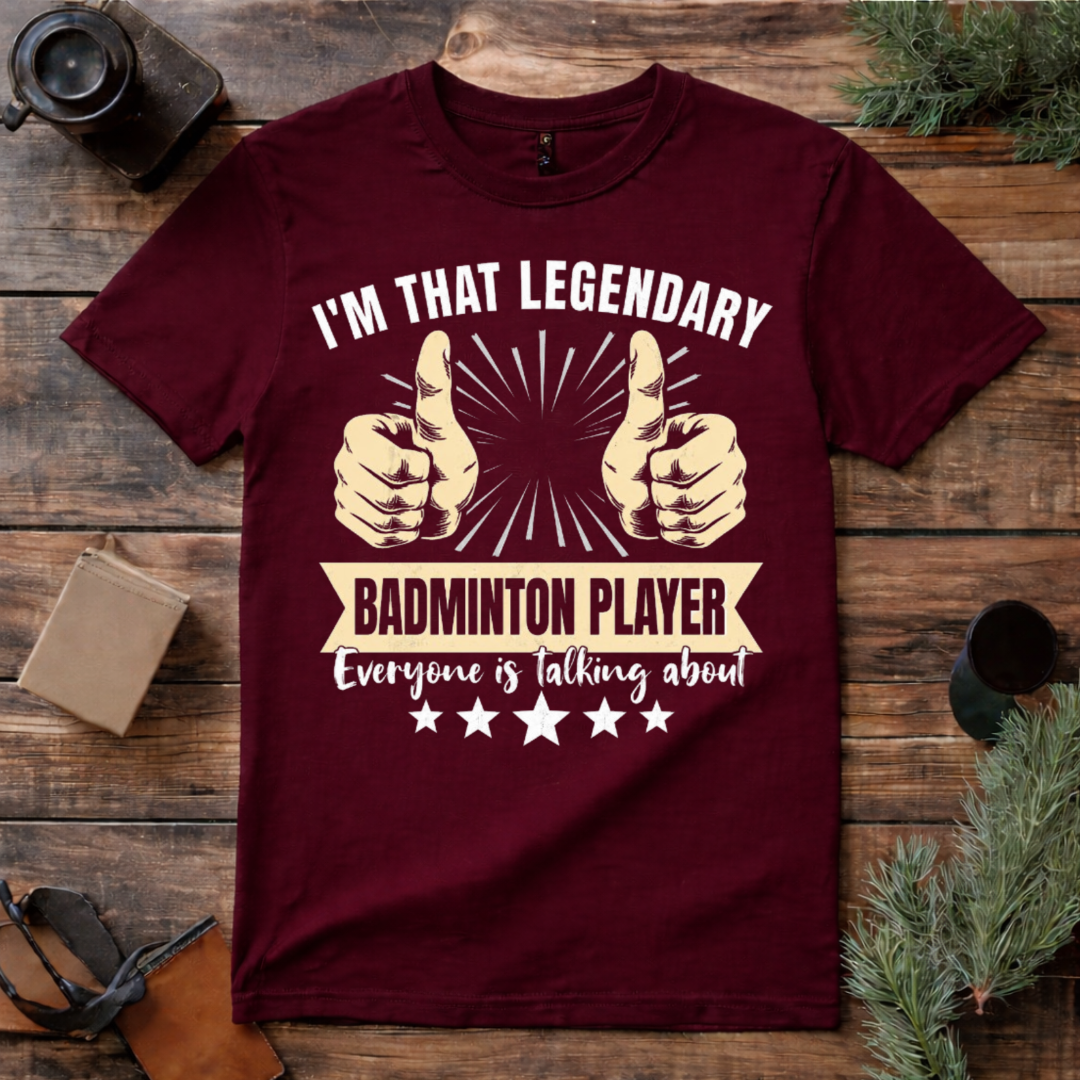 Legendary Badminton Player Premium Cotton T Shirt