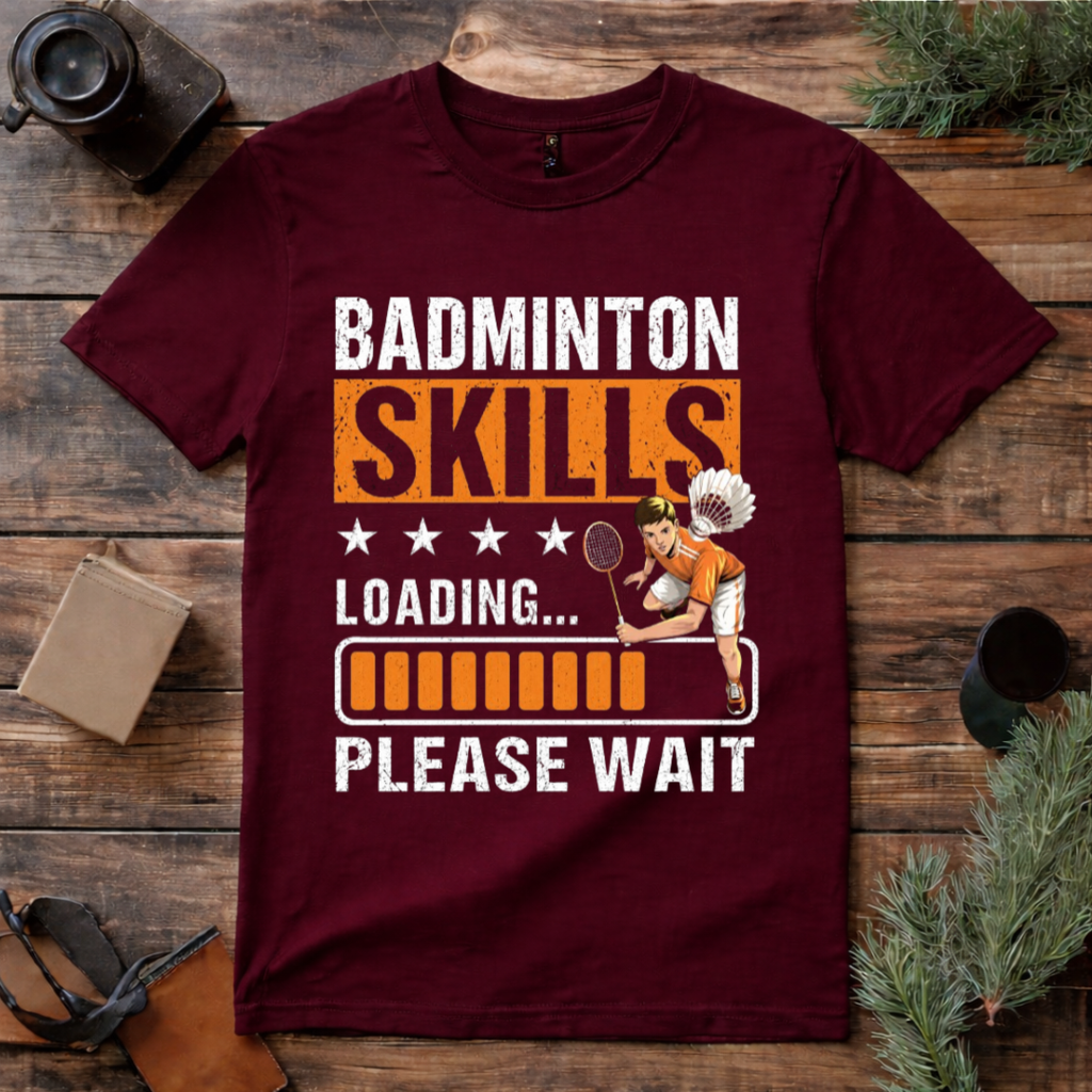 Badminton Loading Premium Cotton T Shirt