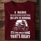 Riding Makes Life Right Premium Cotton T Shirt