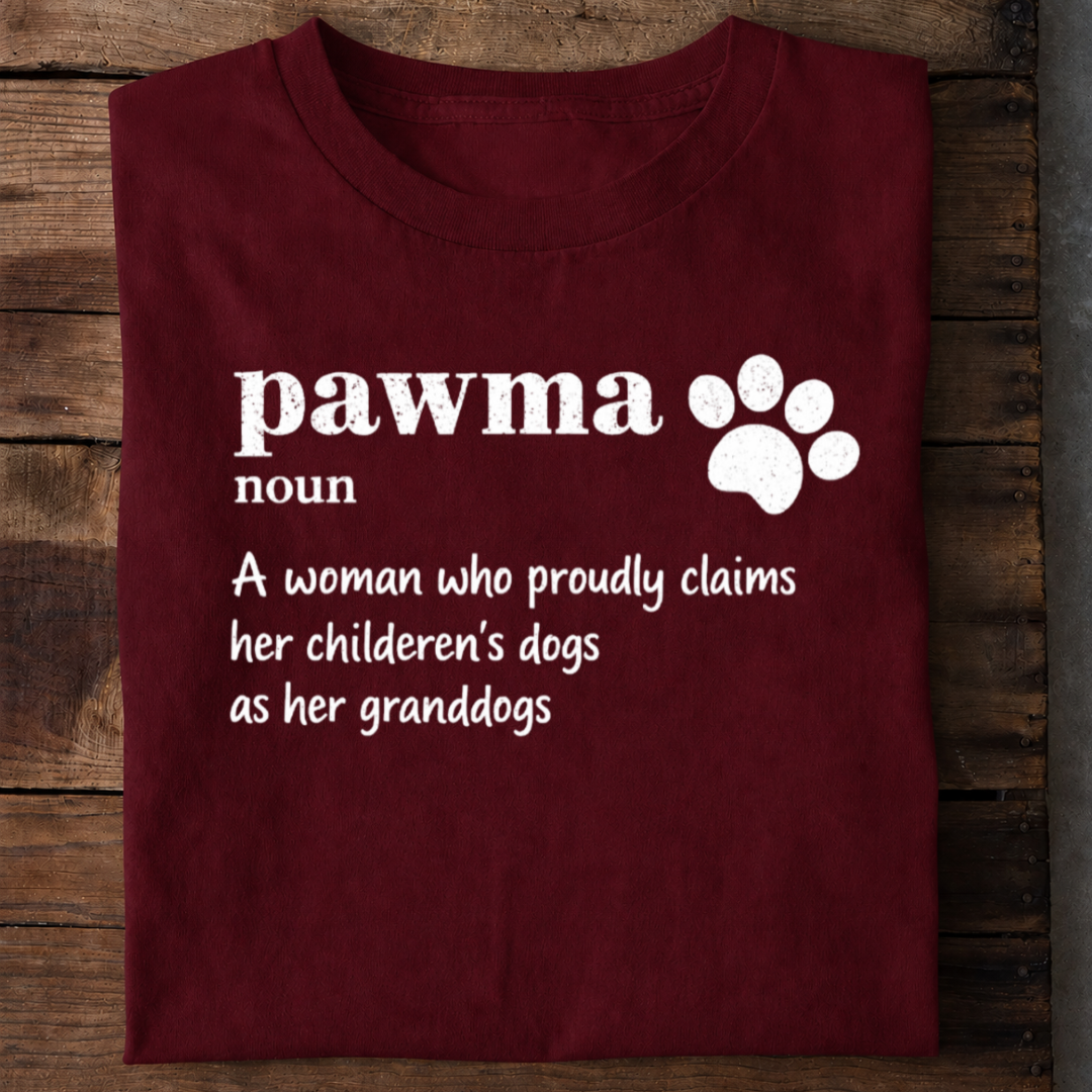 Dog Grandma Pawma Premium Cotton T Shirt