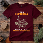 Simple Man Loves Motorcycle T Shirt