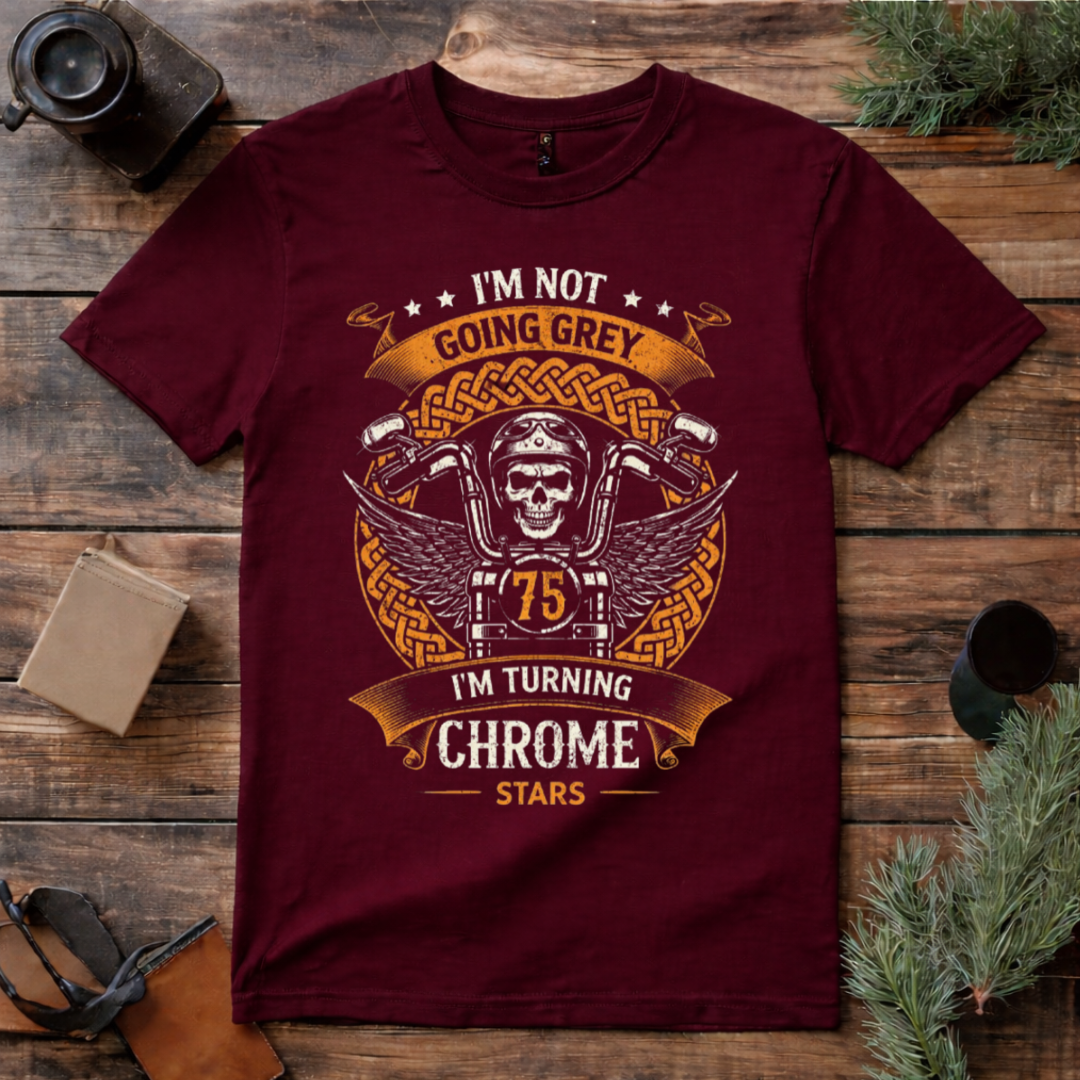 Turning Chrome Biker T Shirt