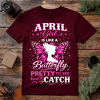 April Girl Butterfly T Shirt