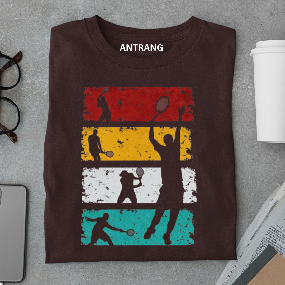 Vintage Tennis Player T Shirt