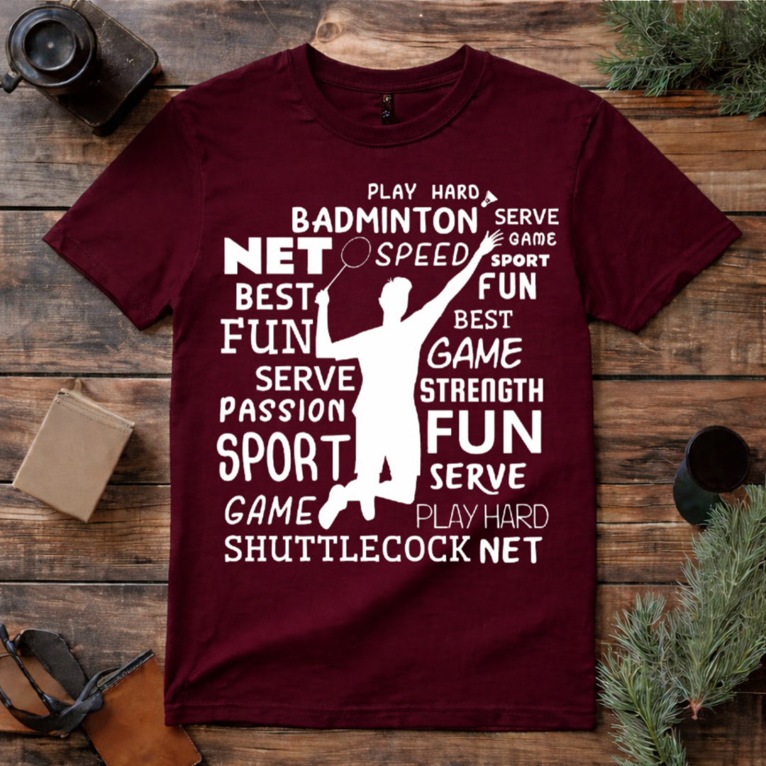 Badminton Fun Sport T Shirt