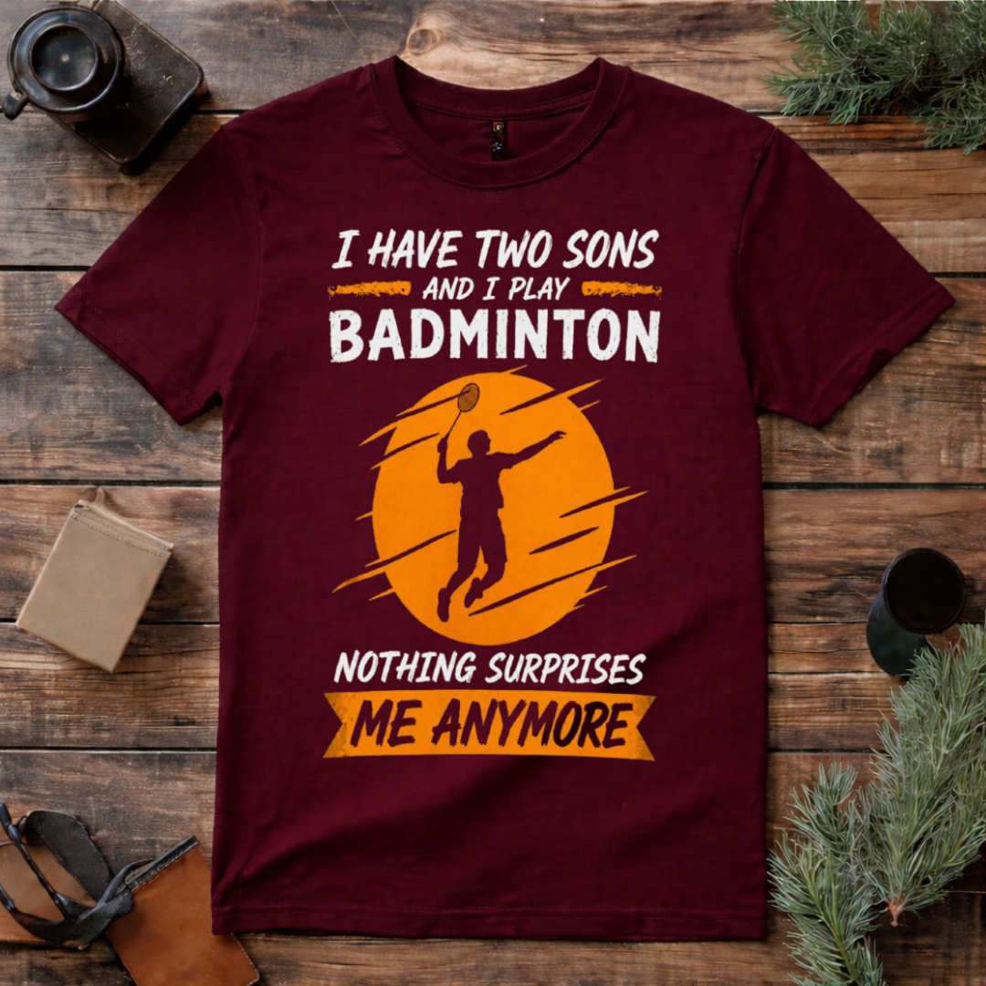 Badminton Dad Son T Shirt