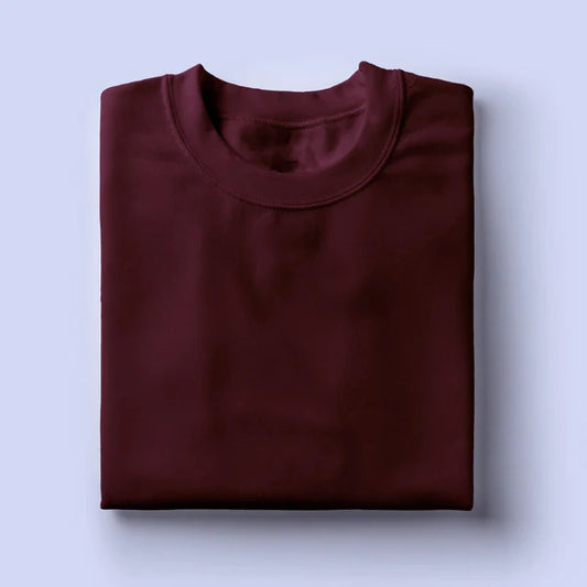 Premium Unisex Maroon Cotton Round Neck T-Shirt