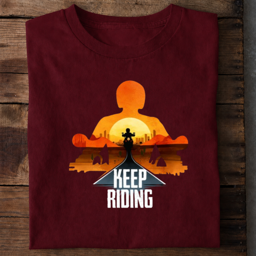 Keep Riding Premium Cotton T Shirt