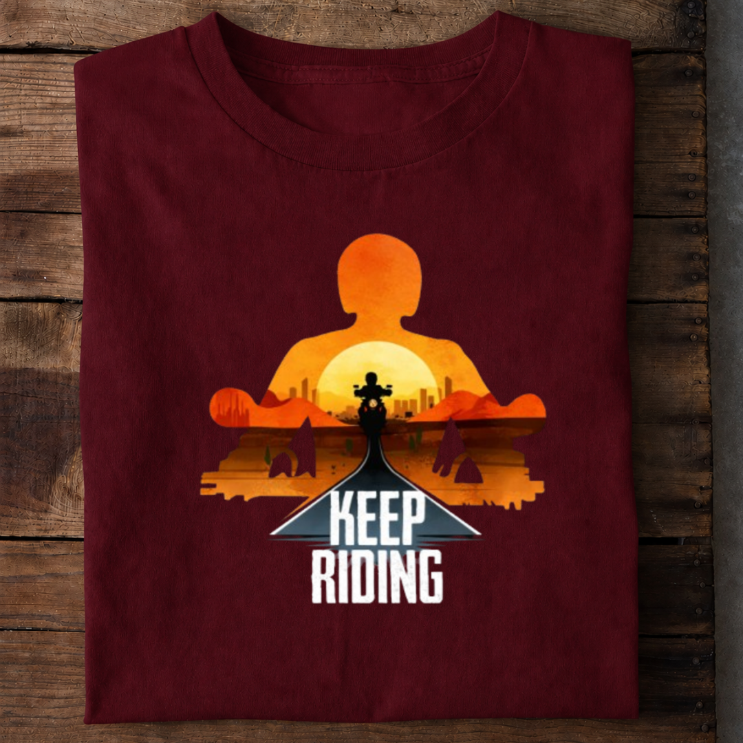 Keep Riding Premium Cotton T Shirt