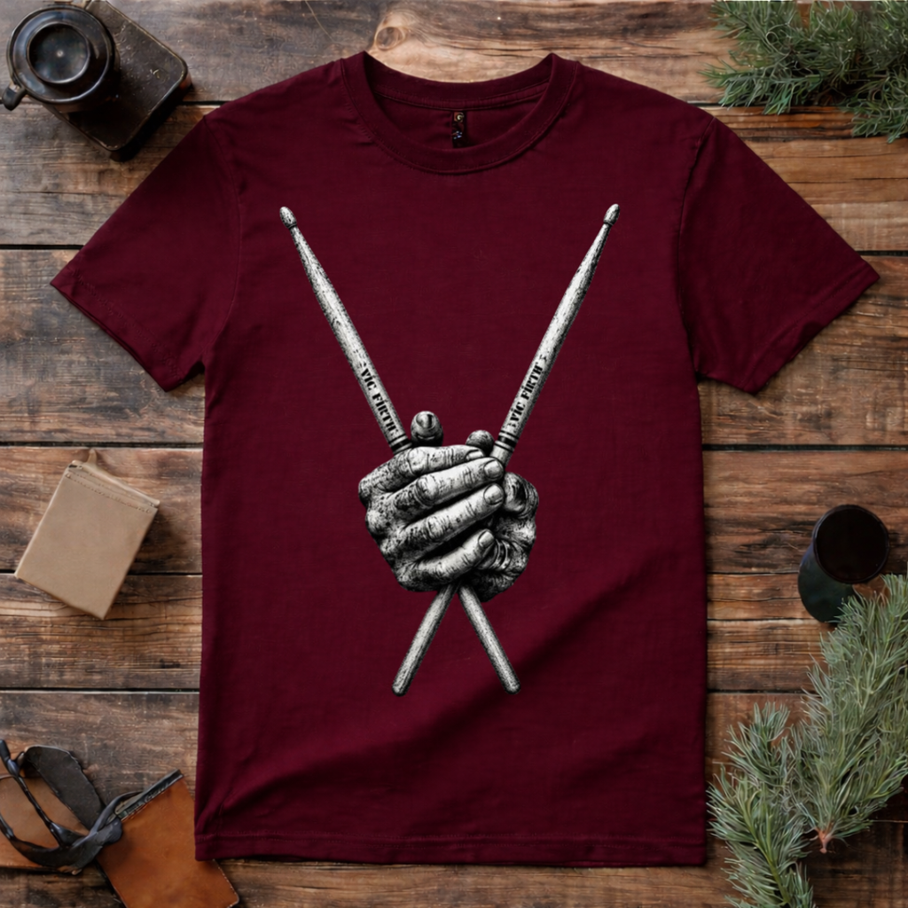 Drumsticks Hand Art T Shirt