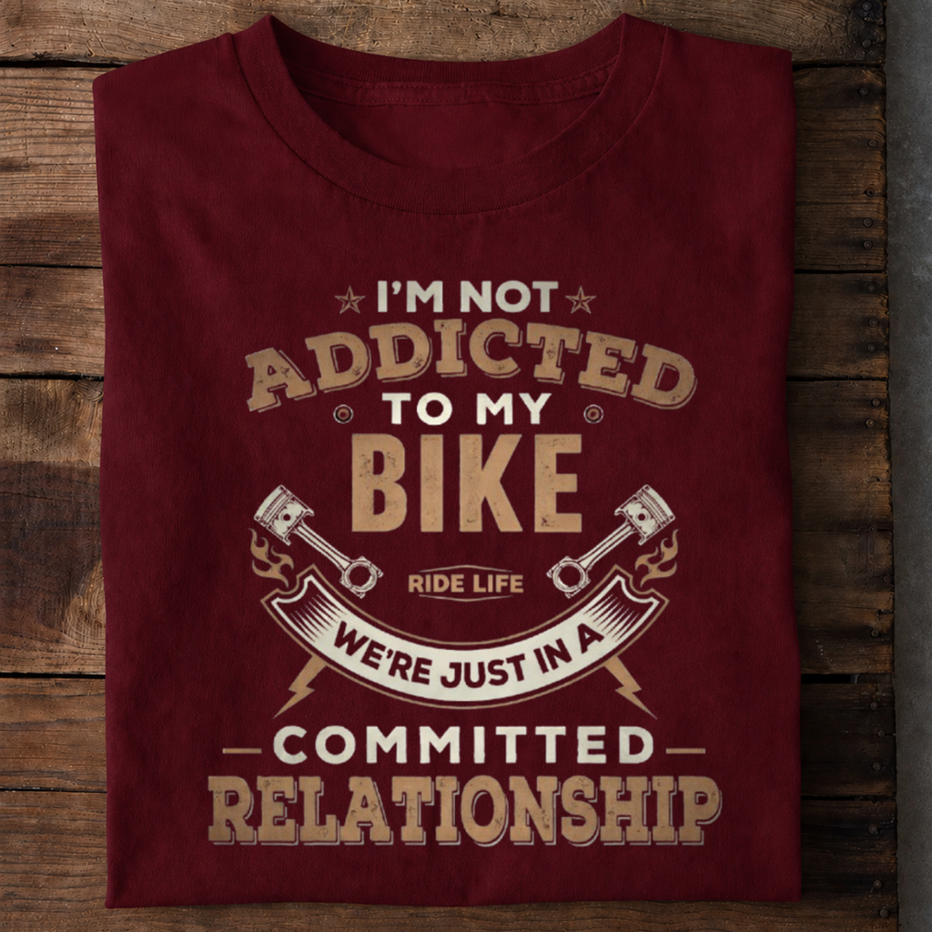 Addicted to My Bike Premium Cotton T Shirt