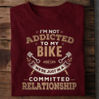 Addicted to My Bike Premium Cotton T Shirt