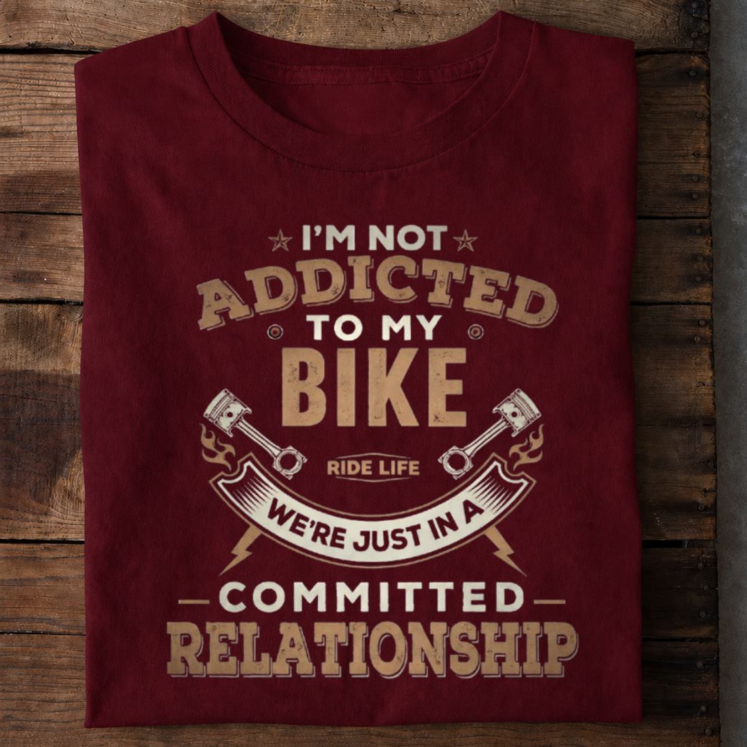 Addicted to My Bike Premium Cotton T Shirt