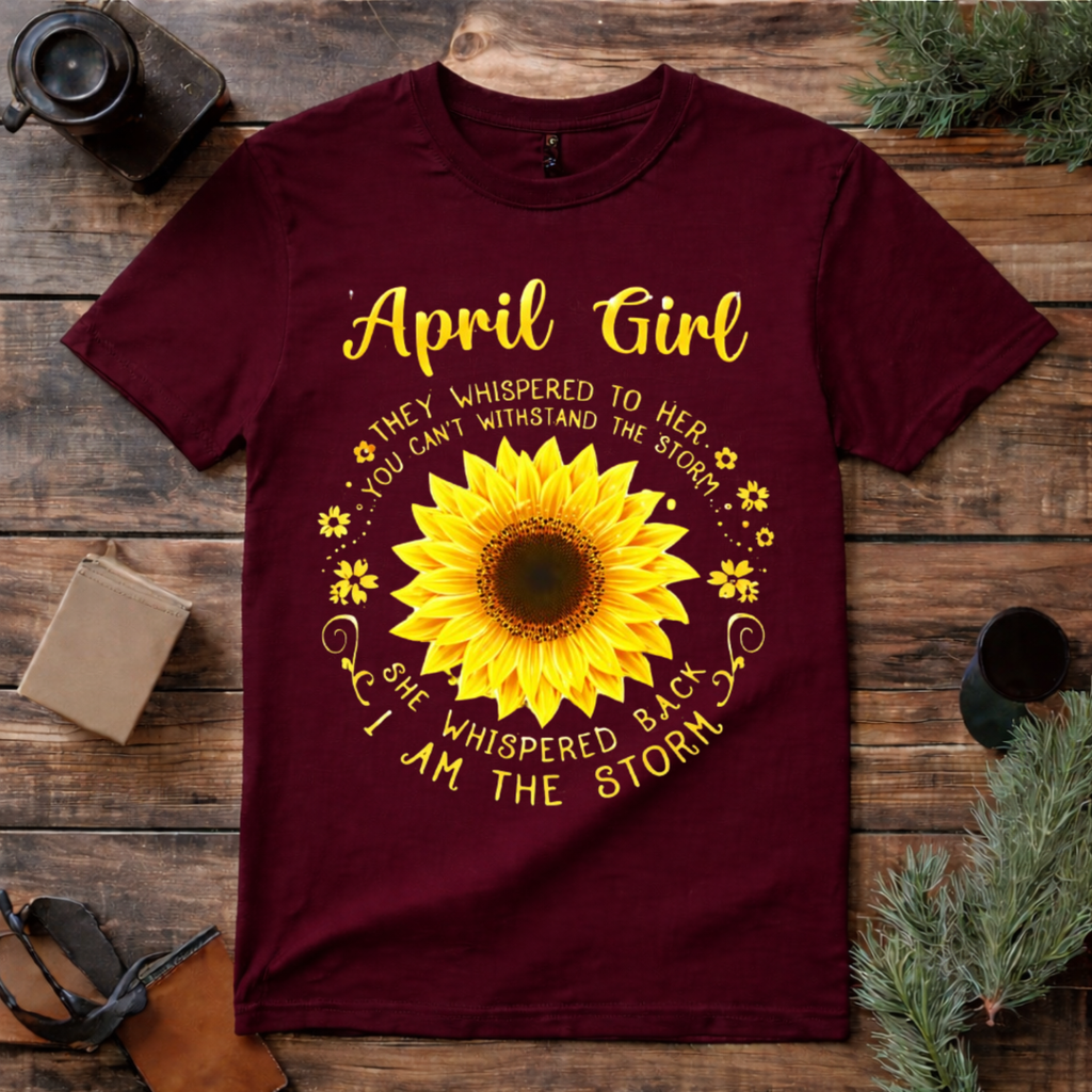 April Girl Sunflower T Shirt