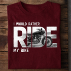 Rather Ride My Bike Premium Cotton T Shirt