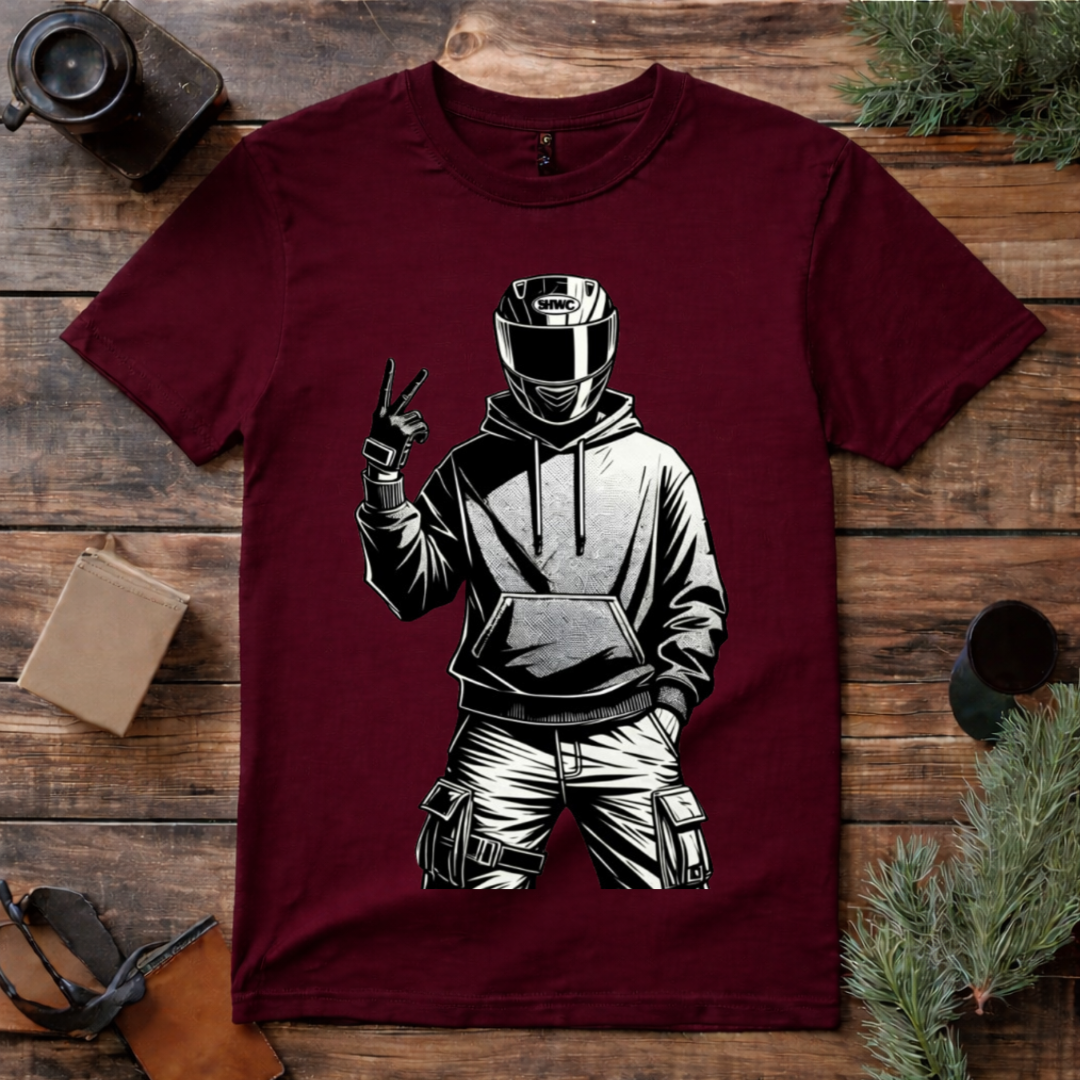 Cool Biker Helmet T Shirt