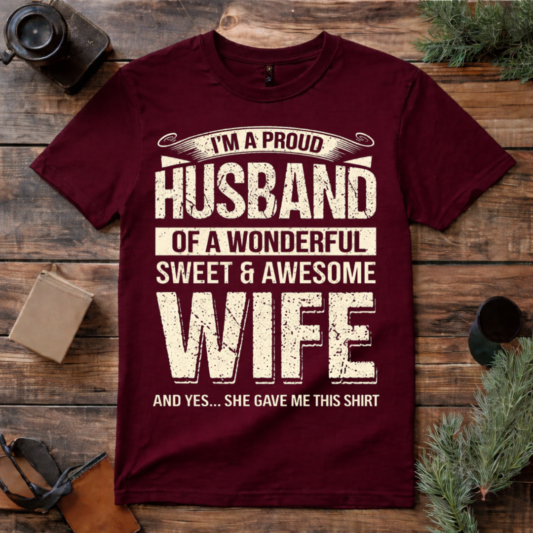 Proud Husband Gift T Shirt