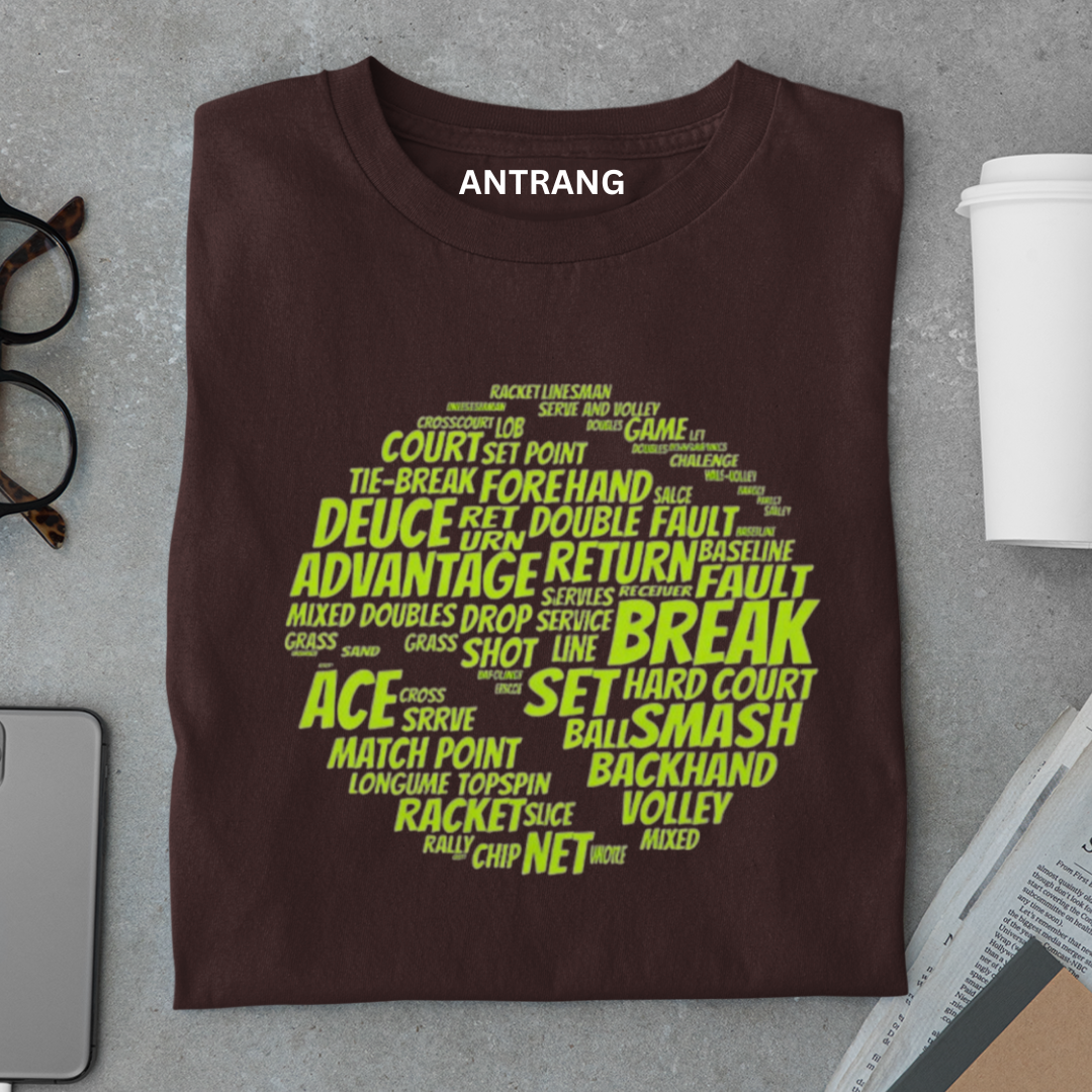 Tennis Terms Word Art T Shirt