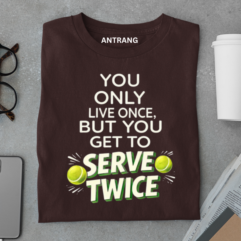 Serve Twice Tennis T Shirt