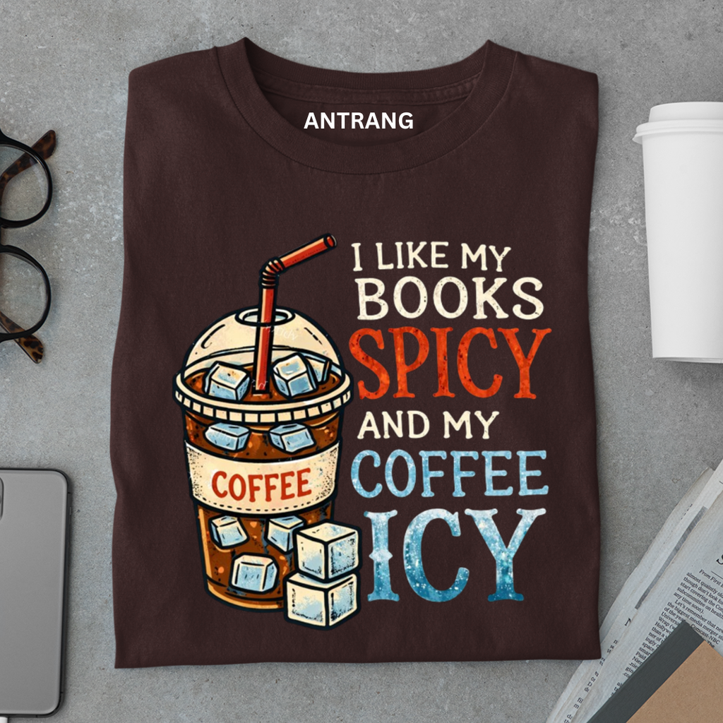 Spicy Books Icy Coffee T Shirt