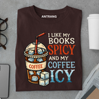 Spicy Books Icy Coffee T Shirt