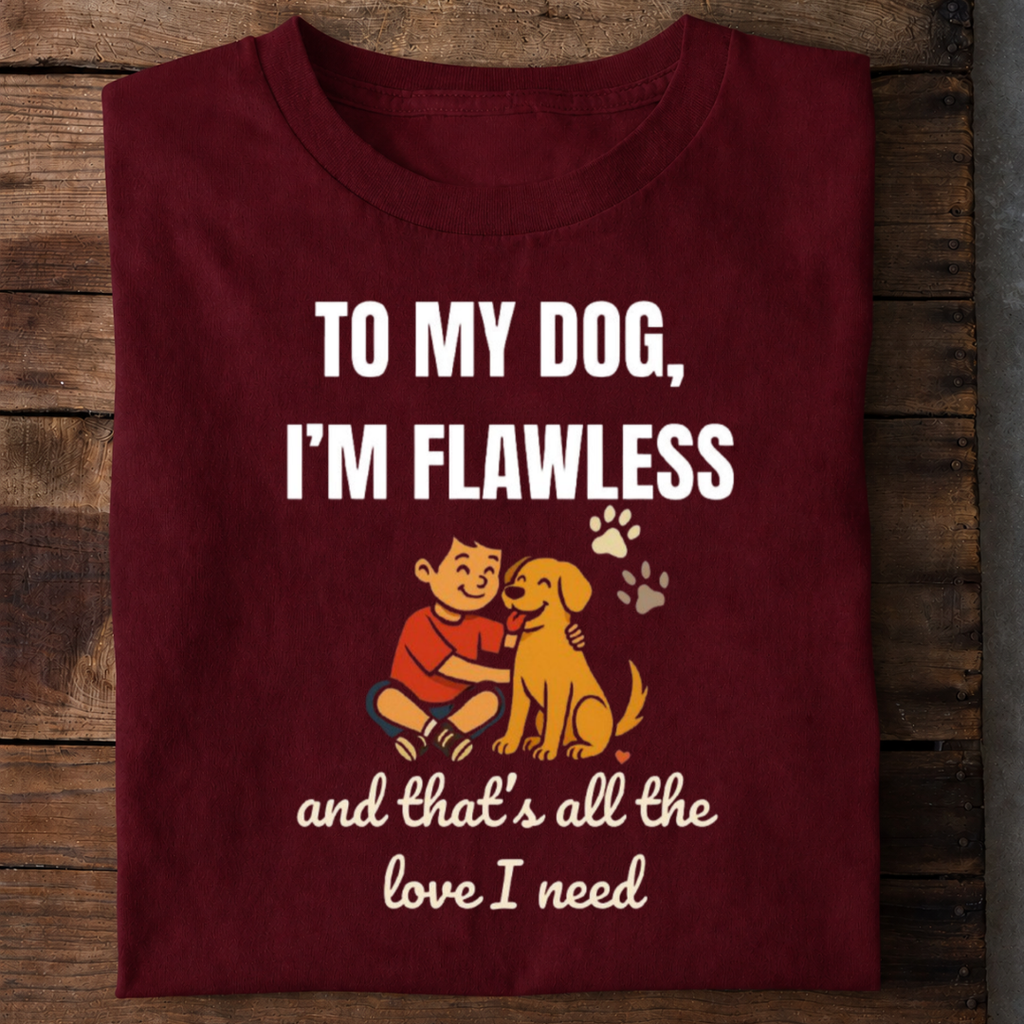 To My Dog I’m Flawless Premium Cotton T Shirt