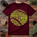Tennis Terms Word Art T Shirt