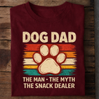 Dog Dad Snack Dealer Premium Cotton T Shirt