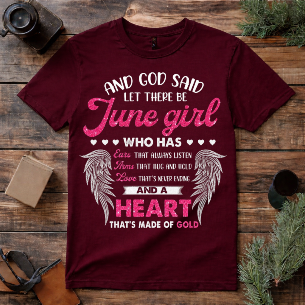 June Girl Heart of Gold T Shirt