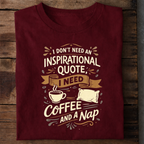 Coffee and a Nap Premium Cotton T Shirt