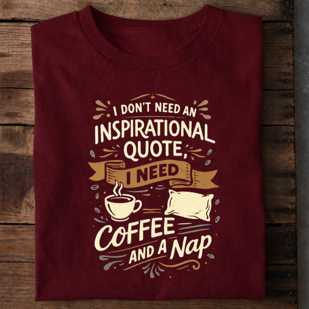 Coffee and a Nap Premium Cotton T Shirt