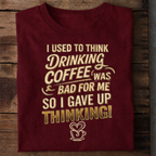 Drinking Coffee Premium Cotton T Shirt