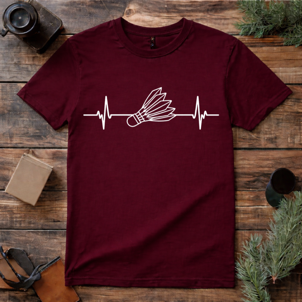 Badminton Heartbeat T Shirt