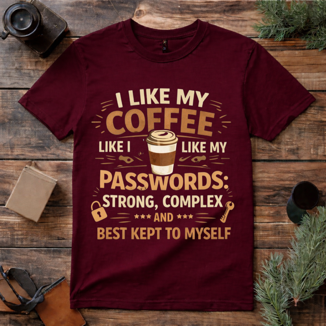 Strong Coffee Passwords T Shirt