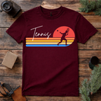Retro Tennis Sunset T Shirt