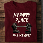 Happy Place Gym Premium Cotton T Shirt