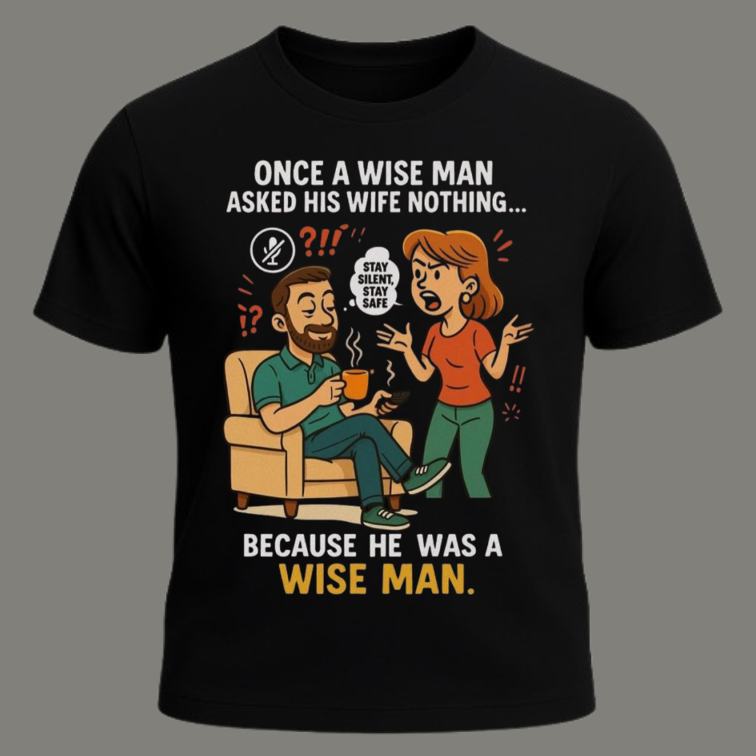 Stay Silent Stay Safe - Wise Marriage Humor T-Shirt For Men