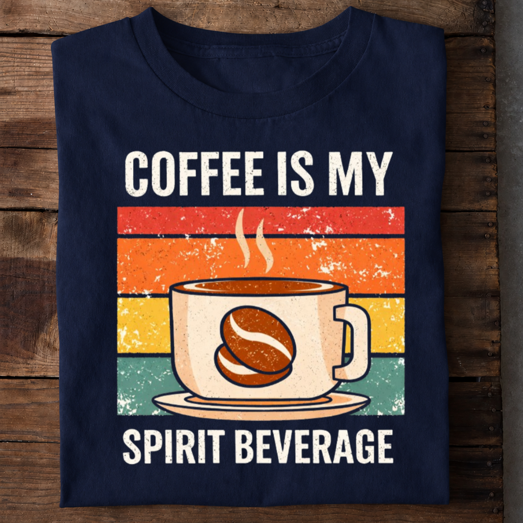 Spirit Beverage Coffee Premium Cotton T Shirt