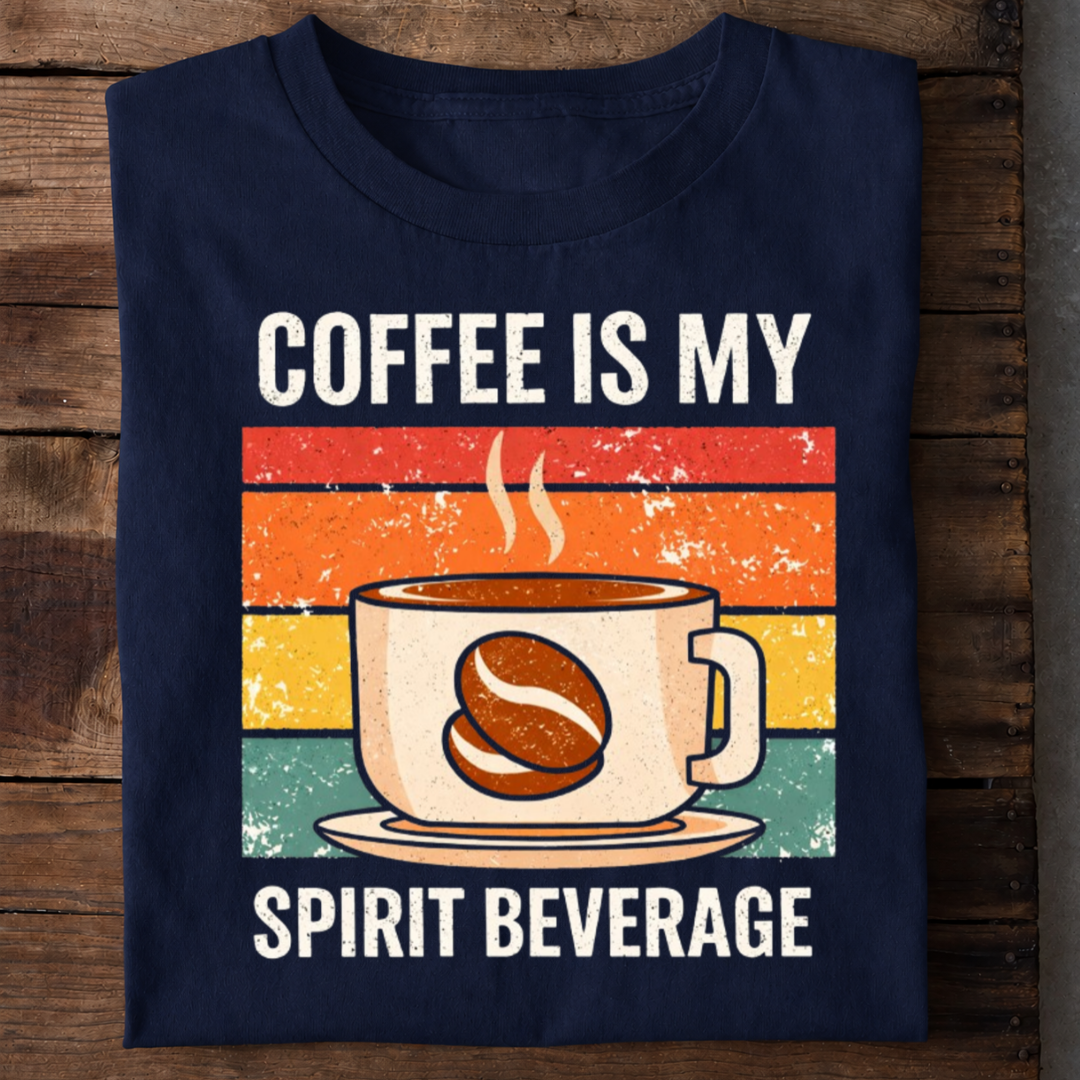 Spirit Beverage Coffee Premium Cotton T Shirt