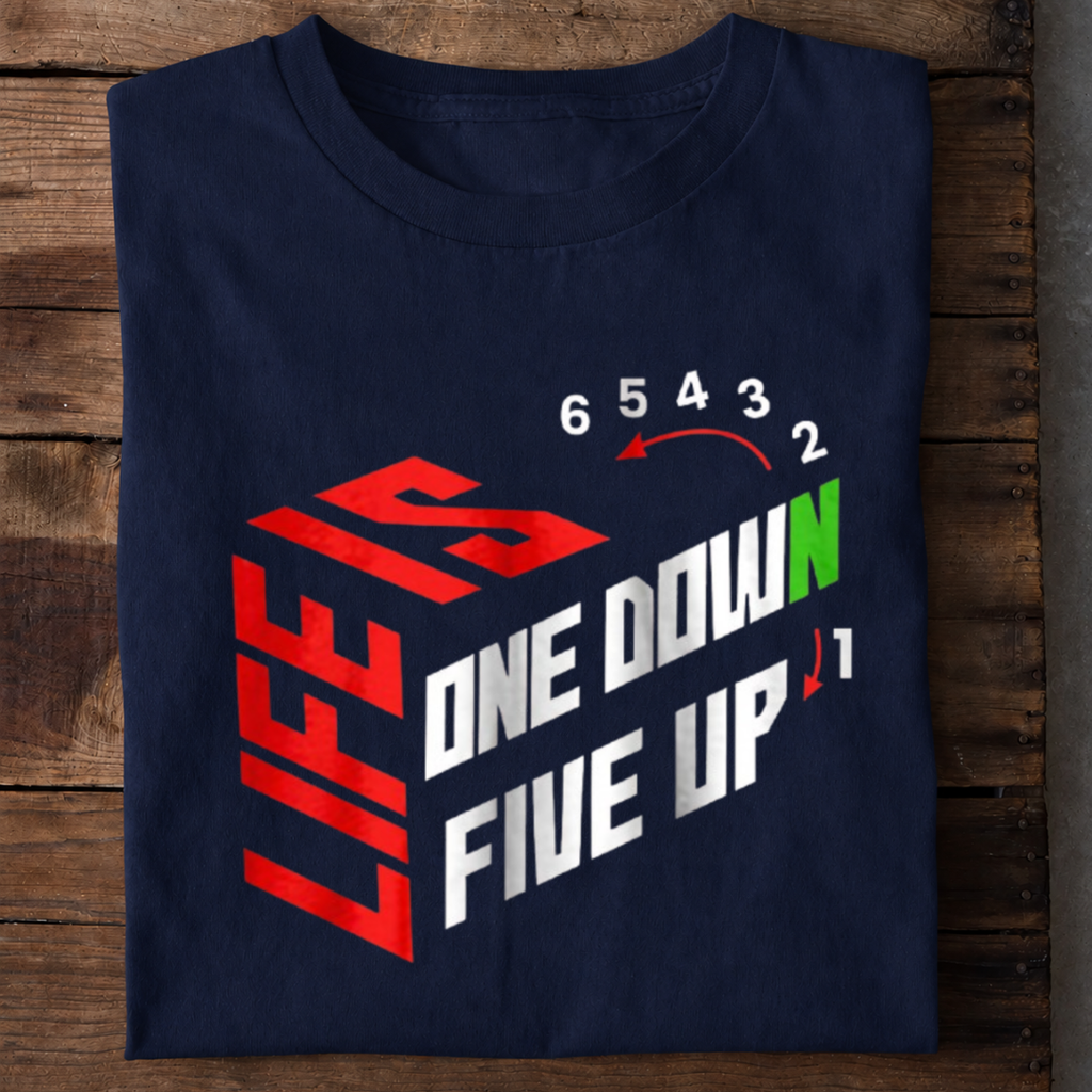 Life One Down Five Up Premium Cotton T Shirt