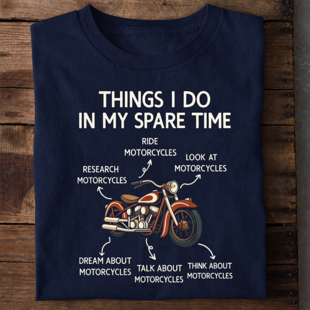 Things I Do Motorcycle Lover Premium Cotton T Shirt