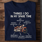 Things I Do Motorcycle Lover Premium Cotton T Shirt