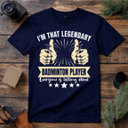 Legendary Badminton Player Premium Cotton T Shirt