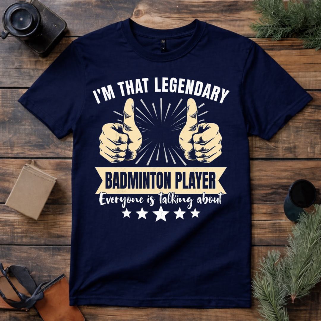 Legendary Badminton Player Premium Cotton T Shirt