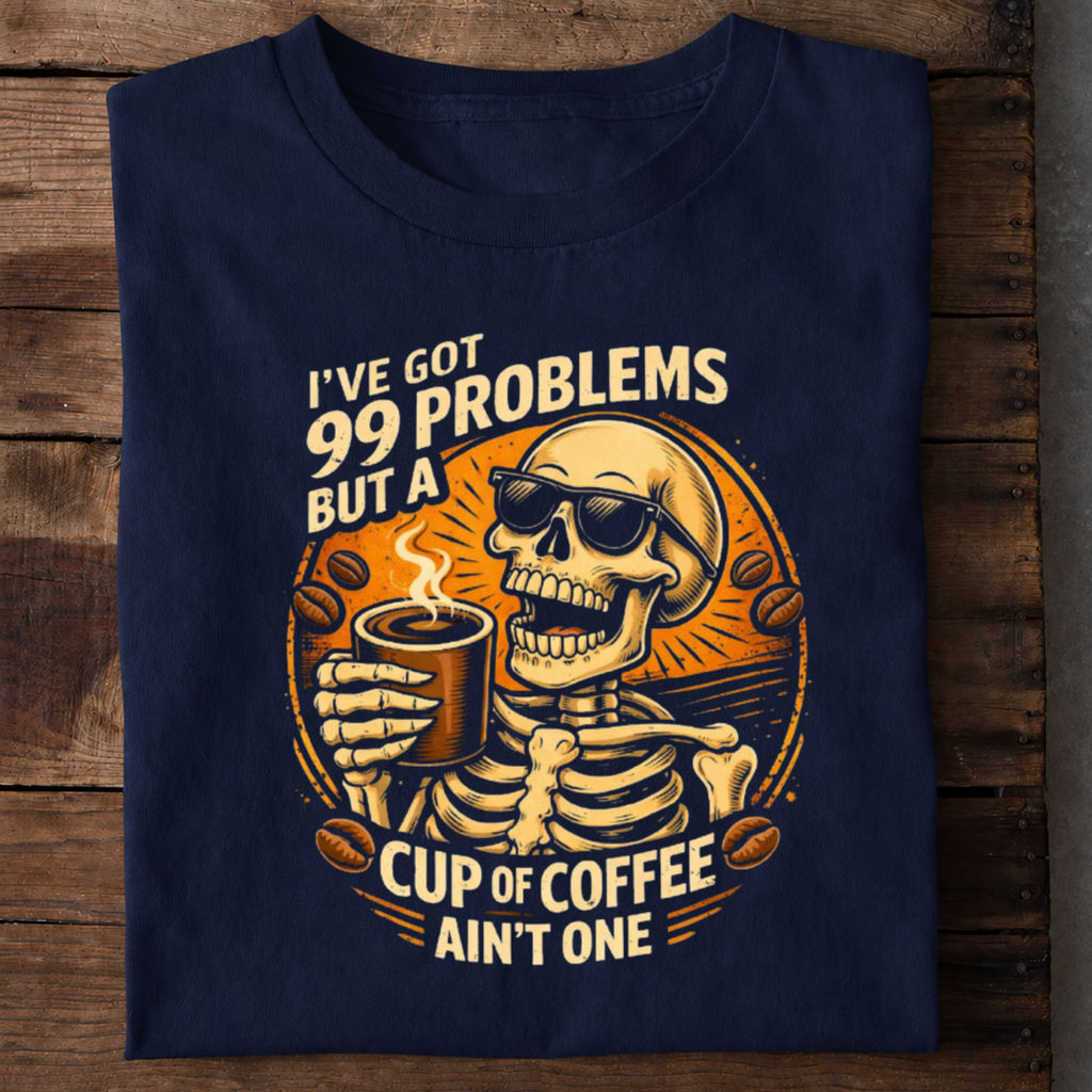 Coffee Over Problems Premium Cotton T Shirt