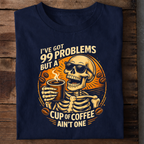 Coffee Over Problems Premium Cotton T Shirt