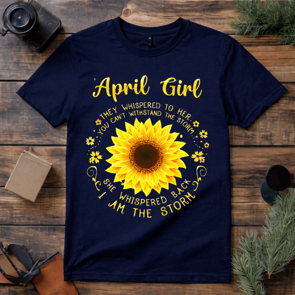 April Girl Sunflower T Shirt